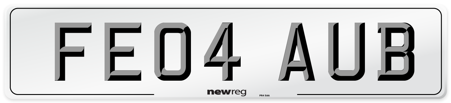 FE04 AUB Number Plate from New Reg